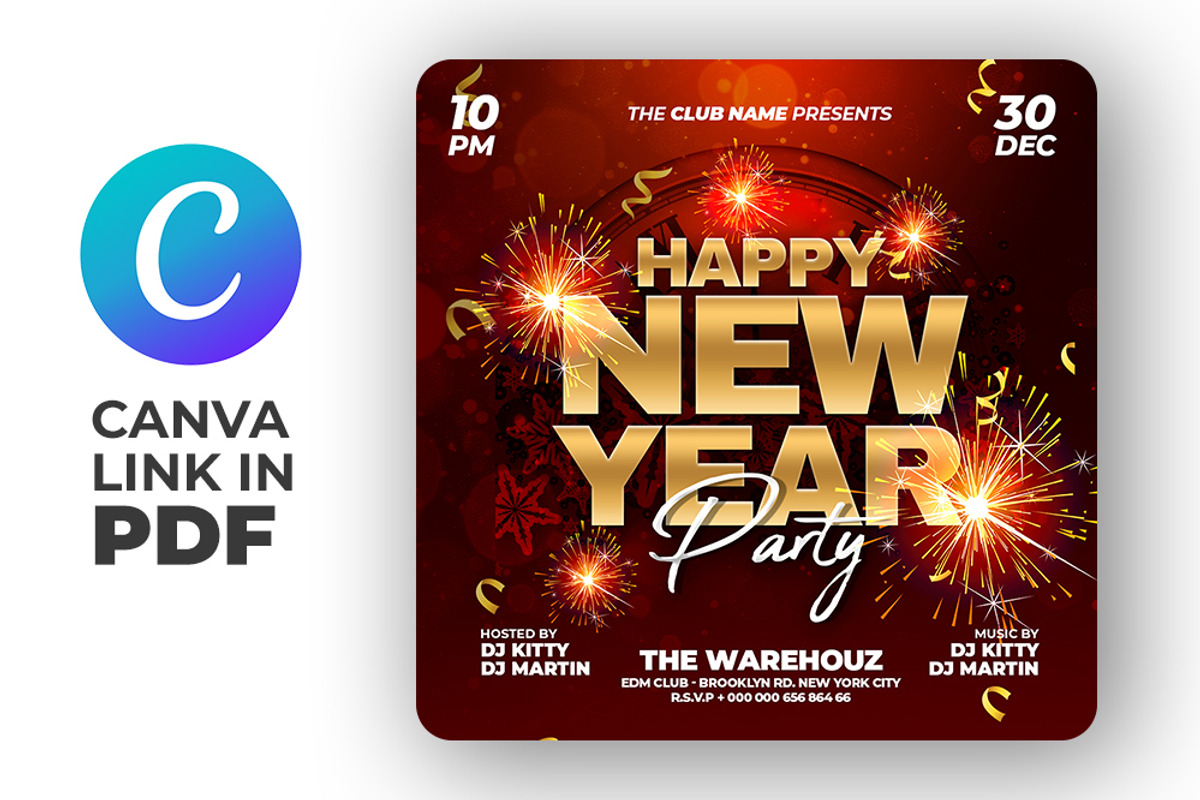 2026 Happy New Year Flyer Template, a Social Media Template by Artonix (Photo 2 of 3)