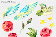 Watercolor angel-Wings clipart, an Illustration by Depiano (Thumbnail 3 of 8)