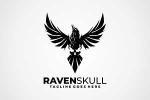 Raven Skull Logo