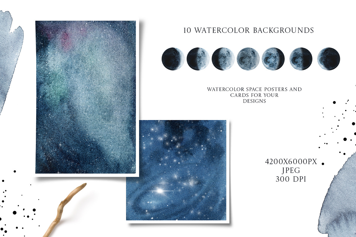 Star Constellation Zodiac watercolor, a Texture Illustration by Velvet Paper Studio (Photo 2 of 9)