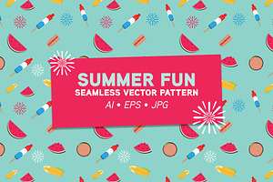 Summer Fun Seamless Pattern