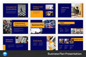Dark Business Plan Keynote Templates, a Presentation Template by Fit-tee
