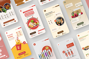 Foods, Groceries, Canva Templates