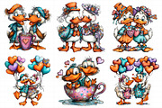 Whimsical Duck Couple Clipart, an Illustration by Daily.Designs (Thumbnail 7 of 8)