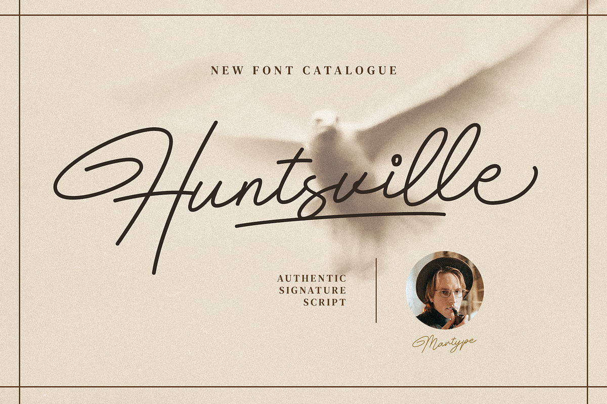 Huntsville - Monoline Signature Font, a Script Font by Martype Co (Photo 1 of 9)