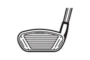 Golf Club Vector Icon, an Object Graphic by Billah Hub (Thumbnail 1 of 3)