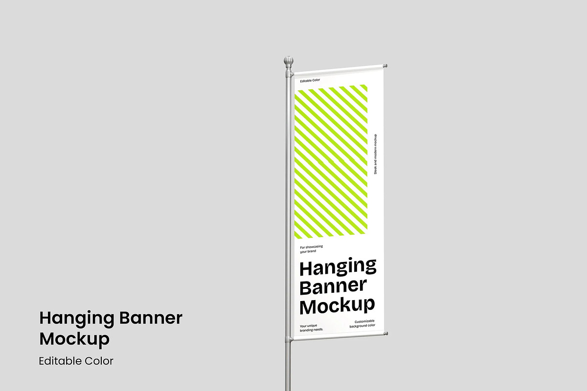 Hanging Banner Mockup, an Advertising Mockup by renderstockmarket