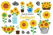 Sunflower Clipart, an Illustration by SugarPickle Clip Art (Thumbnail 1 of 4)