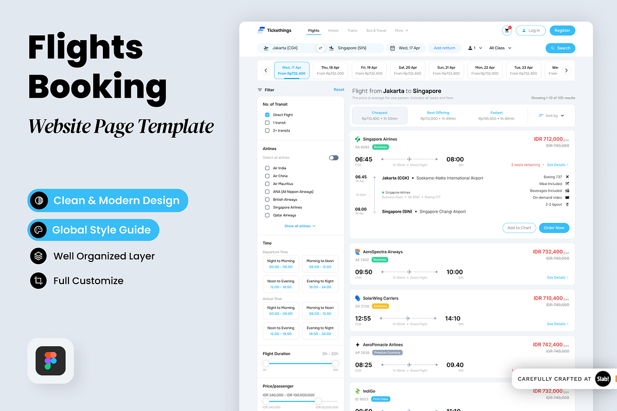 Tickethings - Flights Booking, a Websites & App Template by SLAB! Design (Photo 1 of 4)