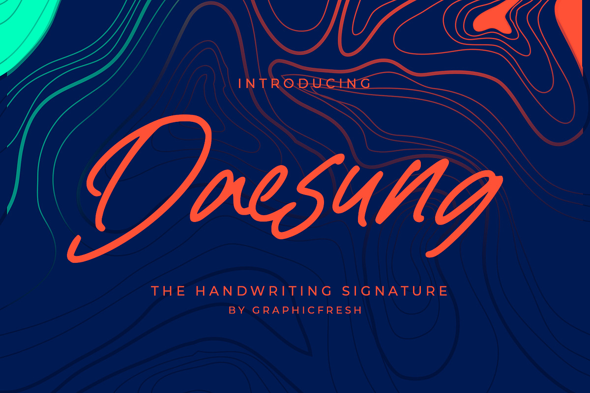 Daesung - The Handwriting Signature, a Script Font by Graphicfresh (Photo 1 of 6)