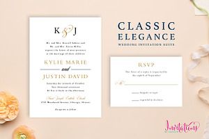 Classic Elegant Wedding Invite Suite