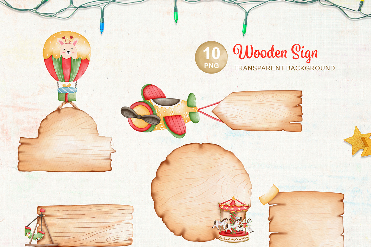 Watercolor Christmas Wonderland Set, an Animal Illustration by Apixsala (Photo 4 of 6)