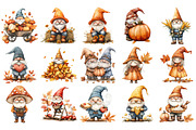 Autumn Harvest Gnome Clipart Set, an Illustration by Craft Nest (Thumbnail 2 of 4)