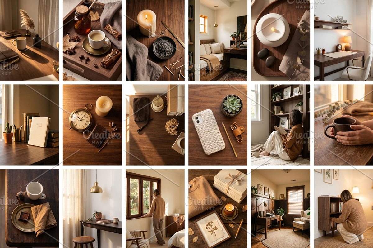 60 Walnut Home Office Stock Photos, a Business Photo by Selenique Studio (Photo 6 of 9)