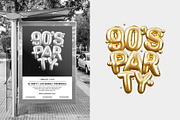 3d Golden&Chrome Inflated Letters, a Graphic by Letters-Shmetters (Thumbnail 7 of 9)