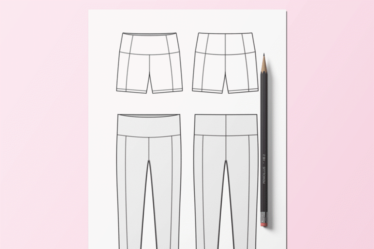 Sportswear for Women Flat Sketch Set, an Illustration by HYDNSTUDIO (Photo 9 of 10)