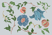134 Art Nouveau Floral PNG SVG, a Decorative Illustration by Anada Arty (Thumbnail 1 of 11)