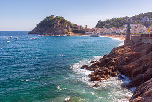 Tossa de Mar bay with medieval walls, an Architecture Photo by kavalenkava