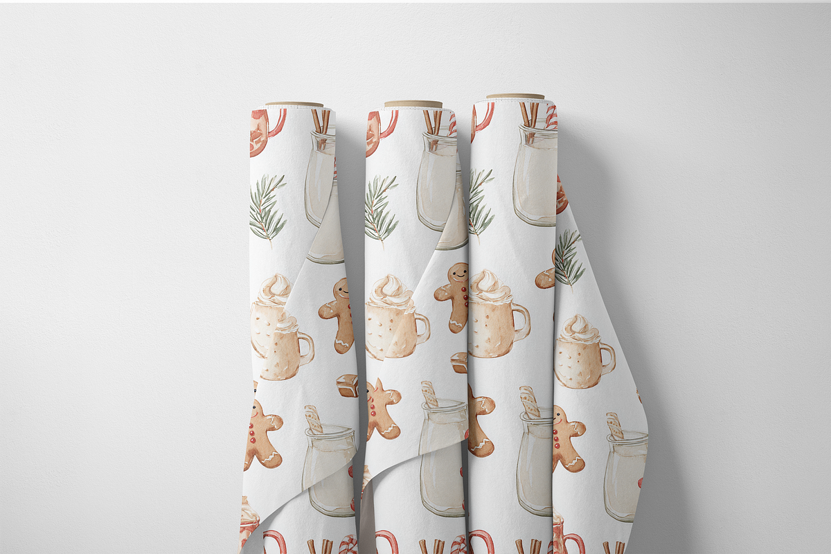 Christmas Cocoa Seamless Pattern, an Illustration by Pati Charm Studio (Photo 6 of 7)