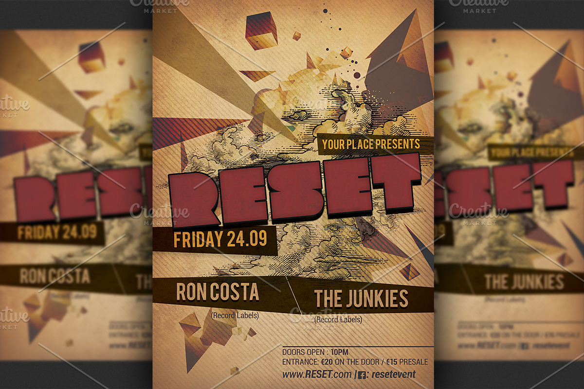 Minimal Party Flyer Template, a Flyer Template by Hotpin