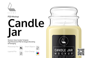Candle Jar PSD Mockup, a Mockup by Karma