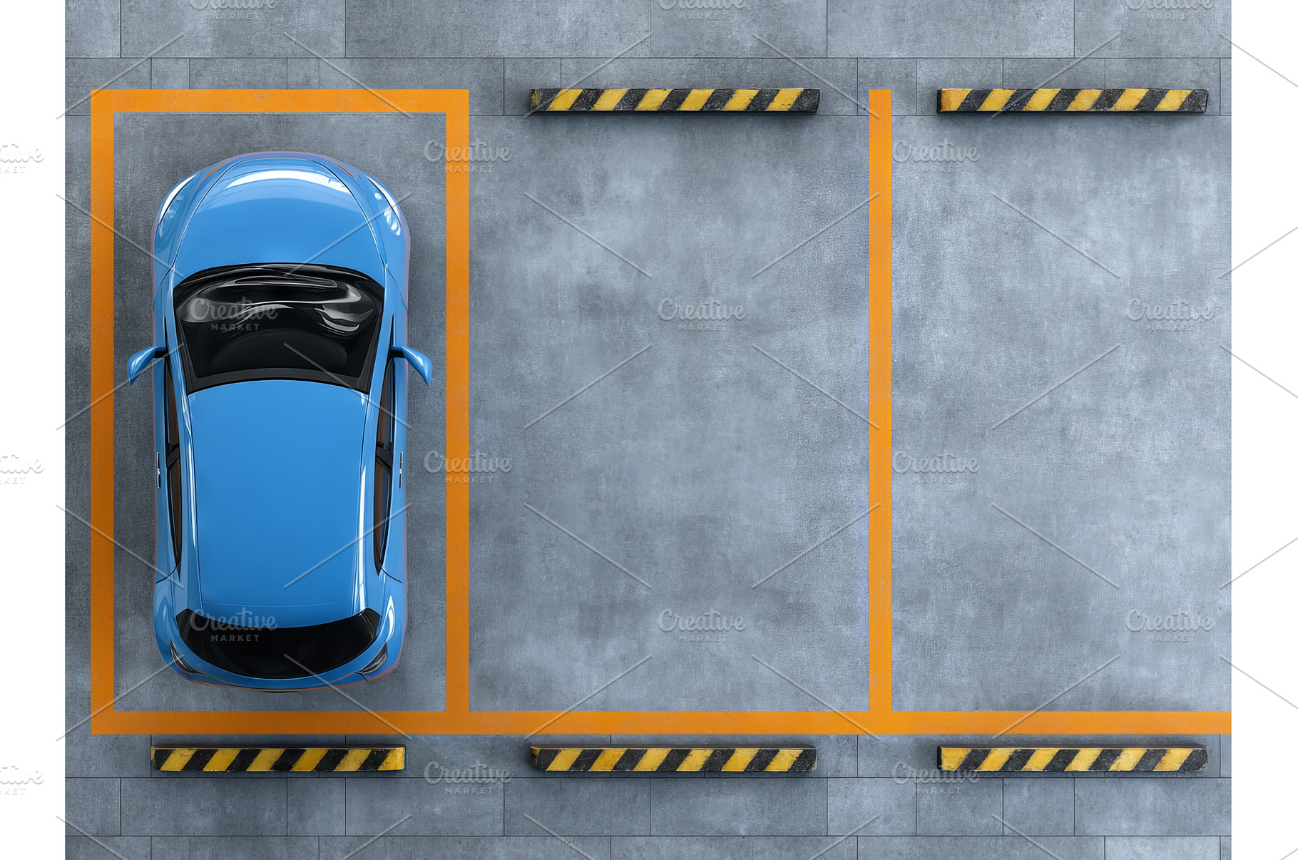 A 3D rendering image displays a blue, a Transportation Photo by ZinetroN