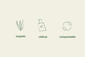 Eco Green Sustainable Icons