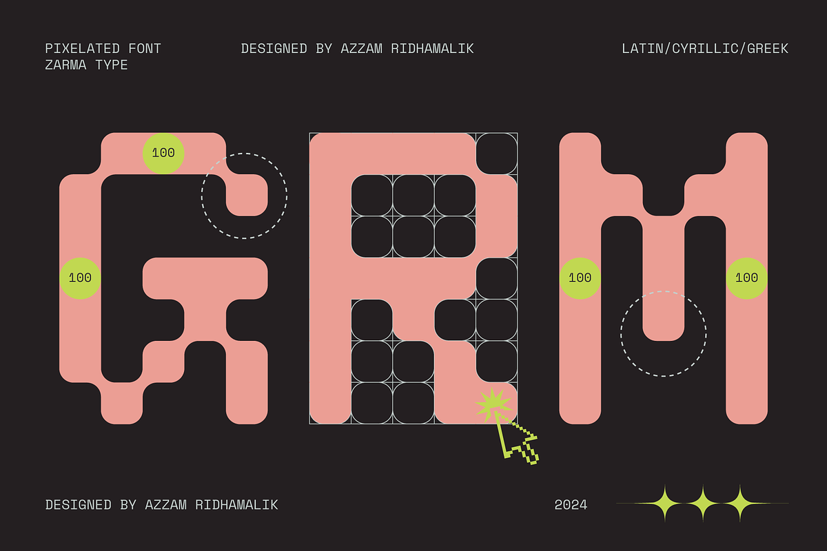 Psygen – Modern Pixel Font, a Sans Serif Font by Zarma Type (Photo 2 of 12)