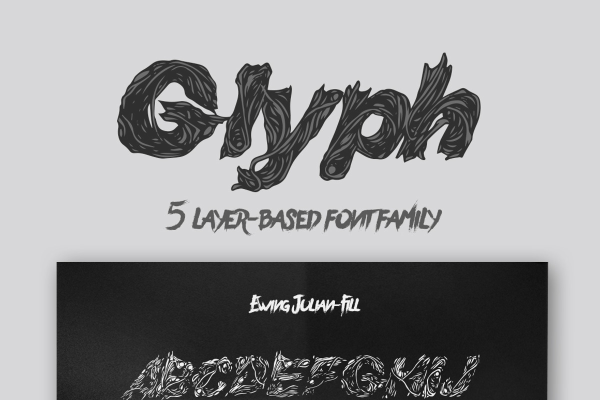 Ewing Julian - Layered Typeface preview 3