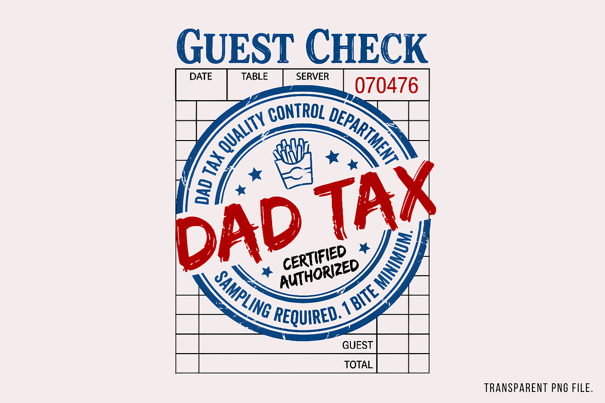 Dad Tax Quality Control Department, an Object Illustration by Clipart Bloom (Photo 1 of 3)