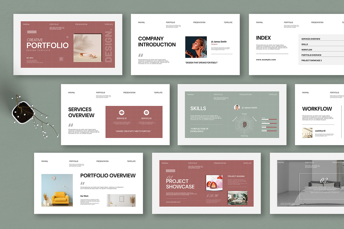Portfolio Presentation Template, a Presentation Template by MightyDesign (Photo 1 of 8)