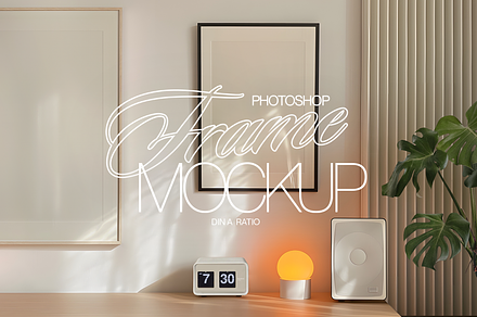 Retro Frames Mockup for Photoshop, an Advertising Mockup by WasMockups