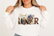 Book Lover Floral Reading PNG, an Illustration by designcity5 (Thumbnail 3 of 4)