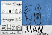 100 Mans clothing collection, an Illustration by mollyli.ai (Thumbnail 4 of 4)