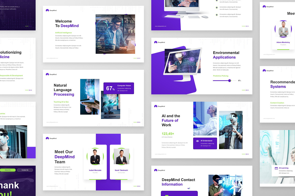 DeepMind - Artificial Intelegence, a Presentation Template by GraphauseProject (Photo 5 of 6)
