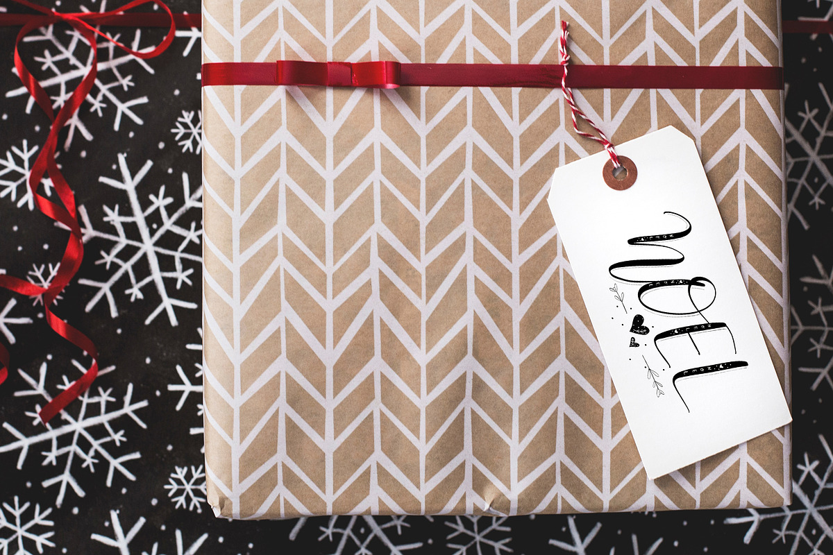 Handlettered Christmas Gift Box, an Illustration by Typography Prime (Photo 12 of 13)