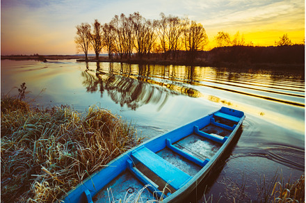 Lake, River and old wooden rowing, a Nature Photo by Our Amazing World
