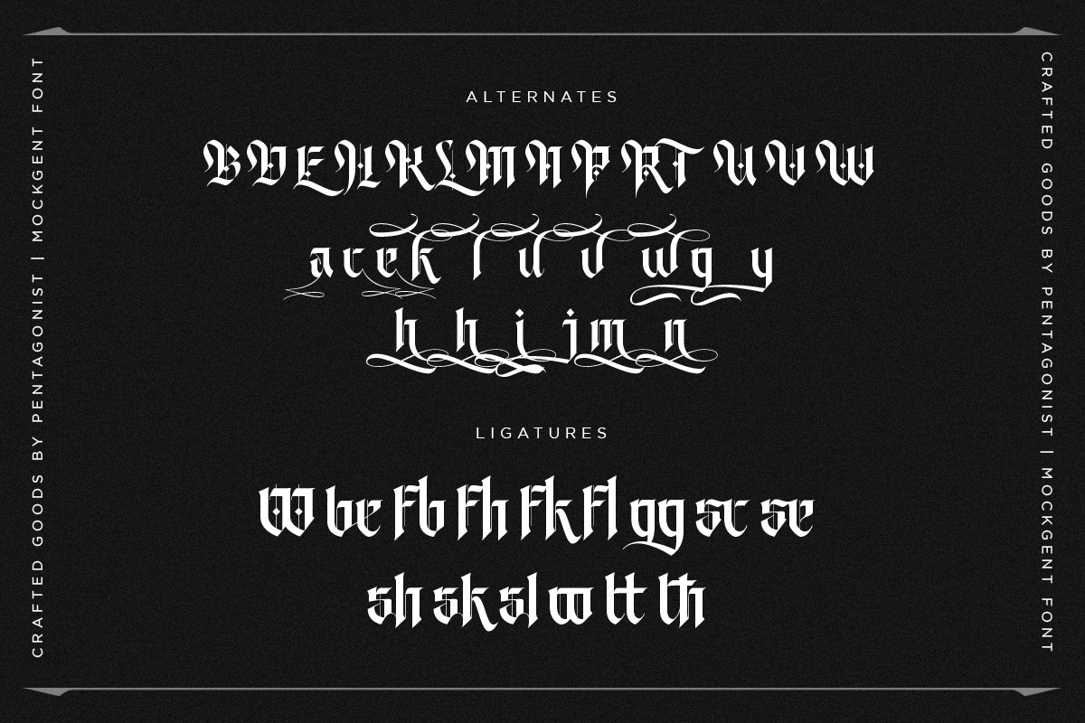 Mockgent | Blackletter Font, a Serif Font by Pentagonistudio (Photo 8 of 8)