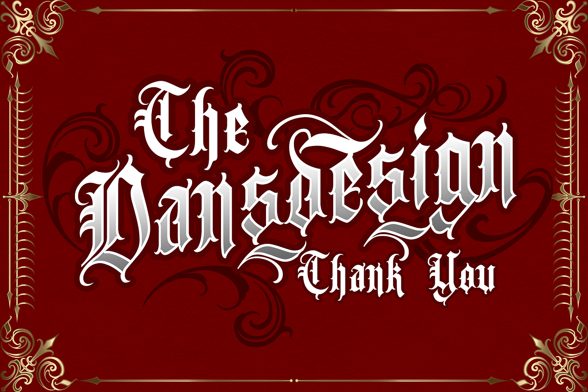 Shention Blackletter, a Blackletter Font by dansdesign (Photo 8 of 8)