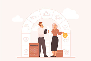 Family budget management personal, a Finance Illustration by Lemberg Vector