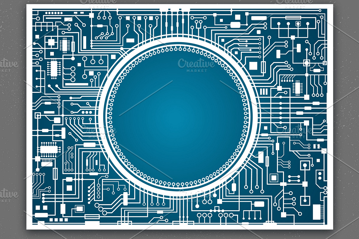 IT Christmas card with snowflake, a Technology Illustration by MSA-Graphics (Photo 3 of 5)