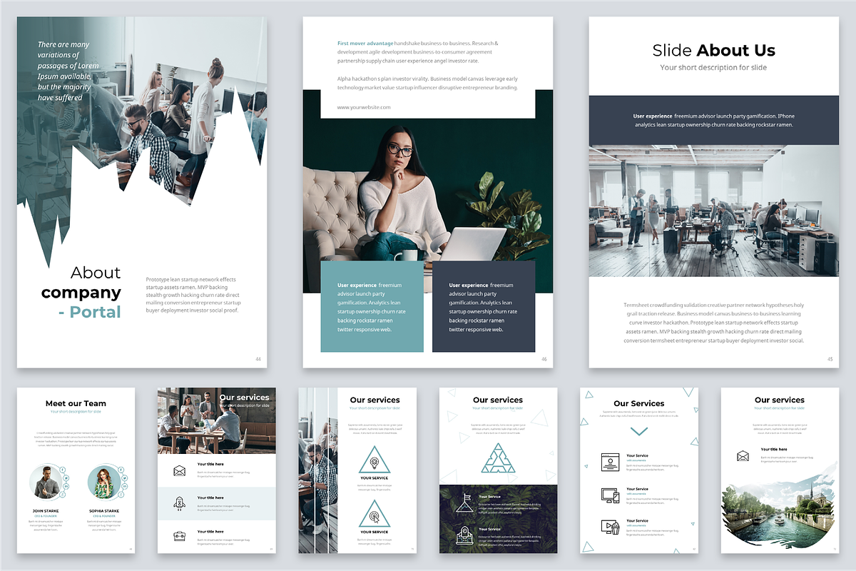 A4 Portal Modern Powerpoint Template, a Presentation Template by Reshapely (Photo 11 of 18)