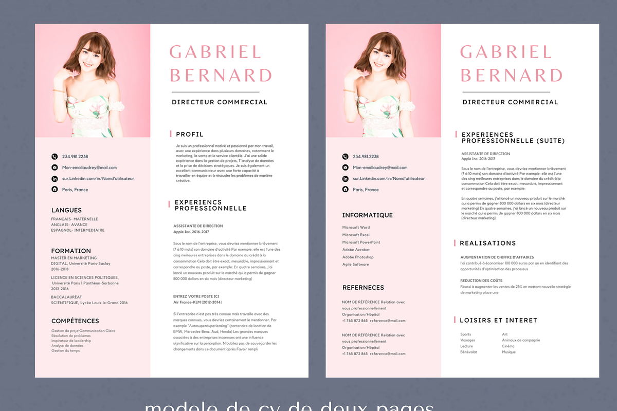 Cv francais, Modèles de CV Simples, a Resume Template by Climbwithelevator (Photo 4 of 7)