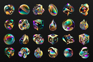 Iridium 50 PNG Abstract Shapes