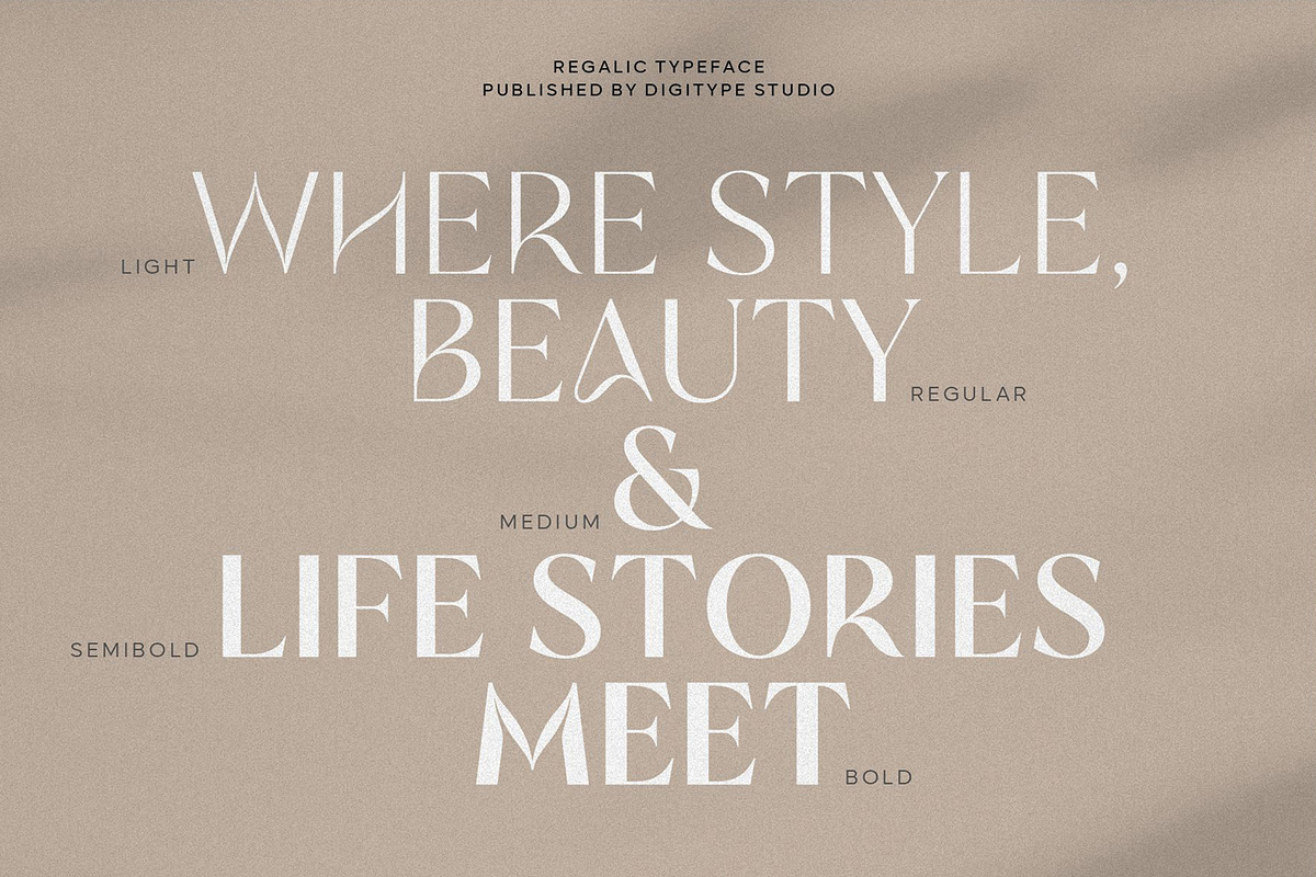 Regalic | Font Family, a Sans Serif Font by Digitype Studio (Photo 12 of 14)