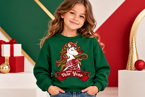 Unicorn new year graphic.T shirt art