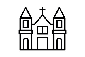 Catholic Line Icon, an Icon by Pexelpy