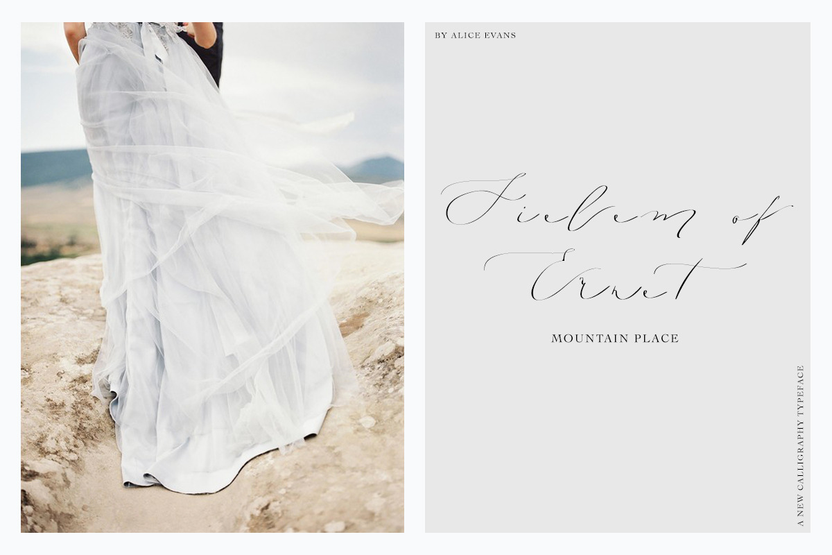 Aileen Miln Calligraphy typeface, a Script Font by Alice_Evans (Photo 2 of 12)