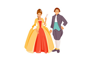 Historical Costumes Vector Set