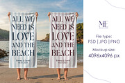 Beach Towel Mockup, a Mockup by Mie Mockup Studio (Thumbnail 4 of 8)